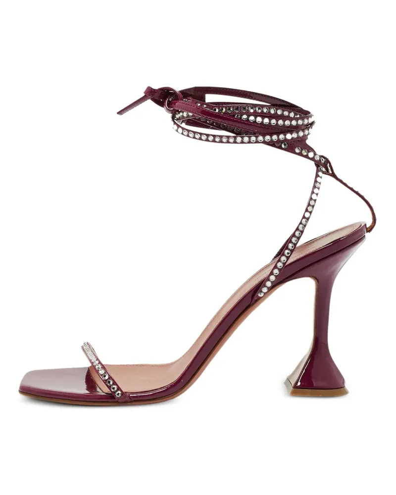 Amina Muaddi Ausgestellte Sandalen mit Kristallen - Violett Violett