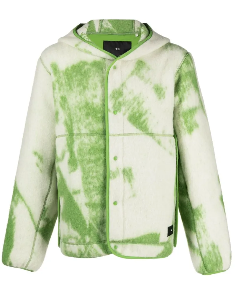 Y-3 Kapuzenjacke aus Fleece - Grün Grün