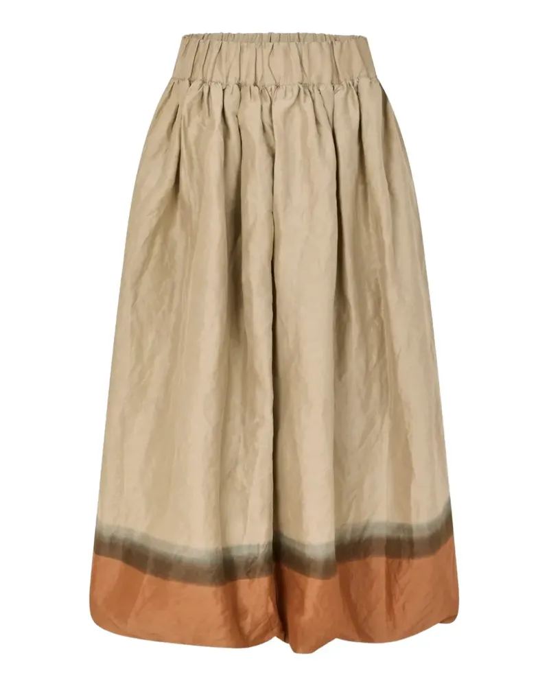 Rabens Saloner Almas Maxirock mit Dip-Dye-Effekt - Nude Nude