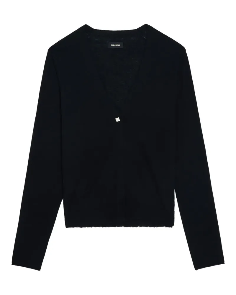Zadig & Voltaire Manylla Cardigan mit V-Ausschnitt - Schwarz Schwarz