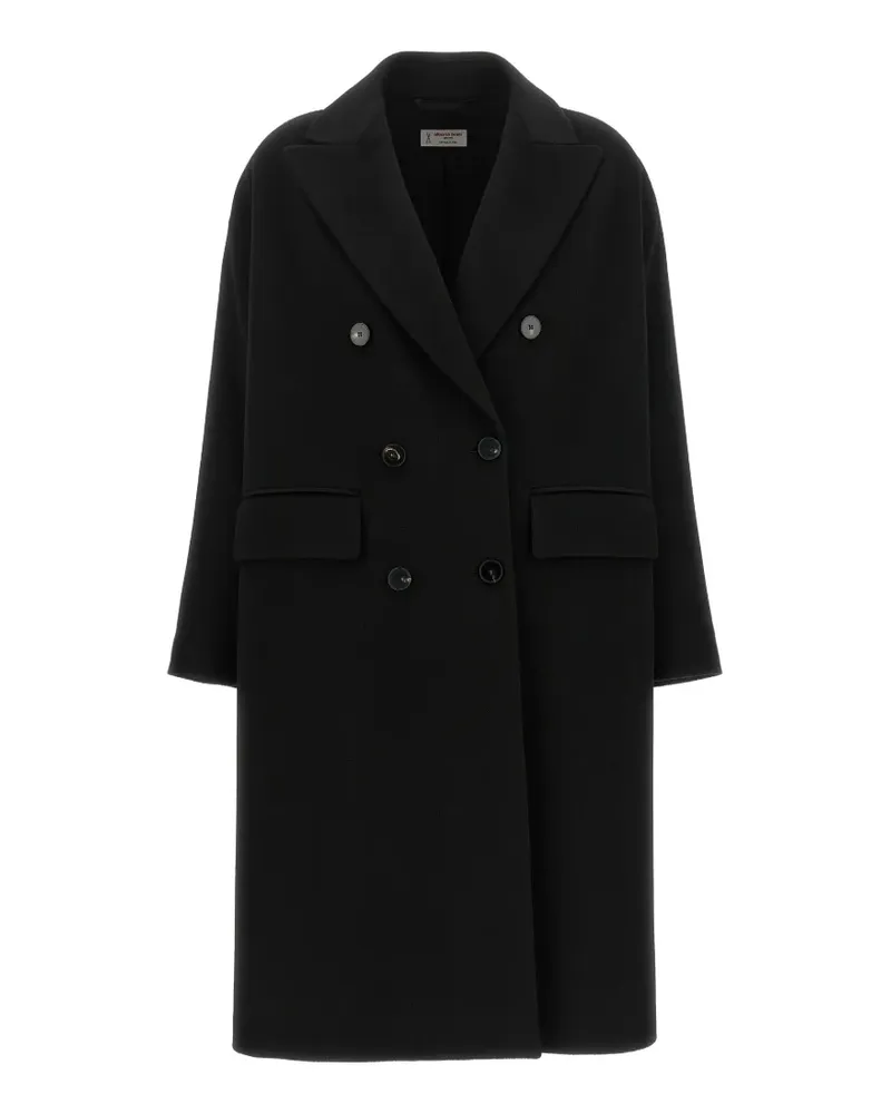 Alberto Biani peak-lapel double-breasted coat - Schwarz Schwarz