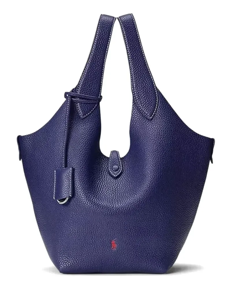 Ralph Lauren Polo Play logo-embroidered charm-detail tote bag - Blau Blau