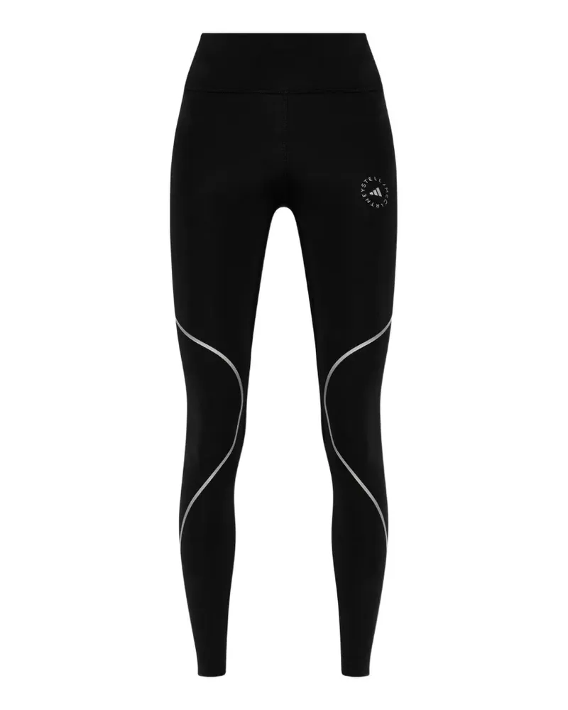 adidas logo-print panelled leggings - Schwarz Schwarz