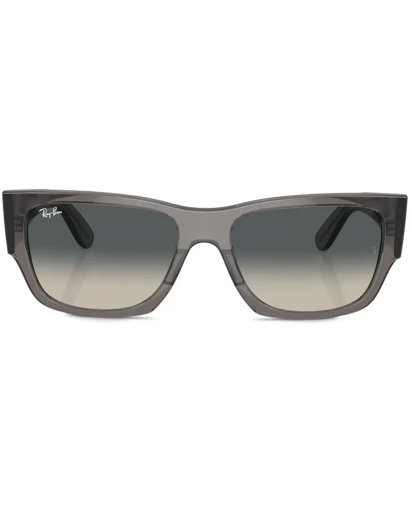 Ray Ban Carlos Sonnenbrille mit eckigem Gestell - Grau Grau