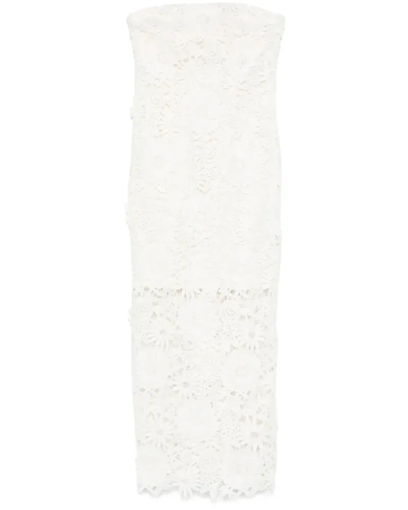 ROTATE Birger Christensen Midikleid aus 3D-Spitze - Nude Nude