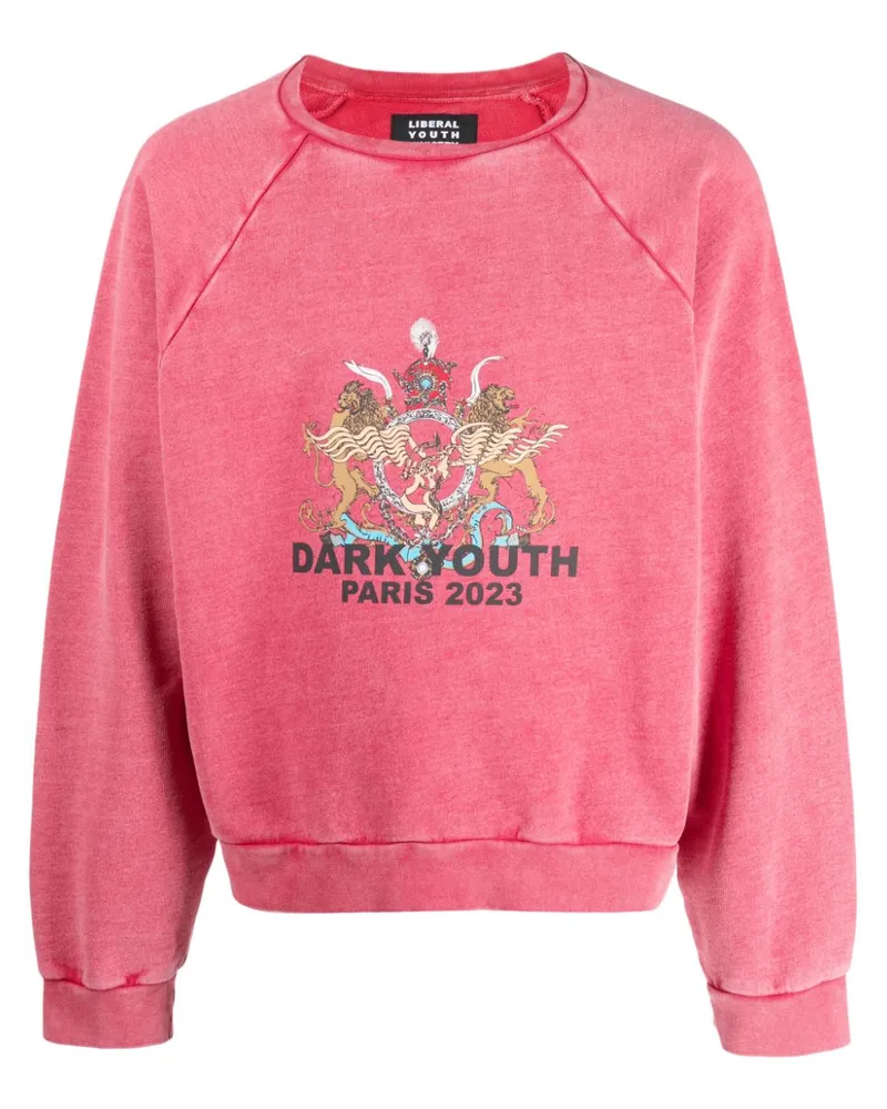 Liberal Youth Ministry Cropped-Pullover mit grafischem Print Rot