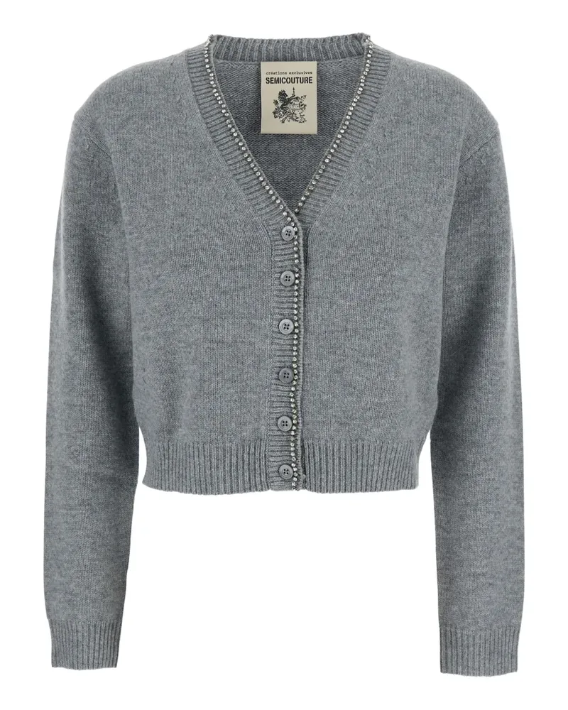 Semicouture Verzierter Cardigan - Grau Grau