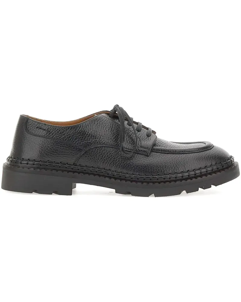 Alexander Hotto Hand-stitched Leather Lace-Up Shoes - Schwarz Schwarz
