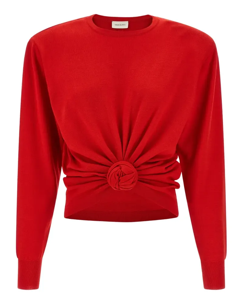 Magda Butrym draping knot wool knitwear - Rot Rot