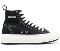 High-Top-Sneakers mit Plateau - Schwarz