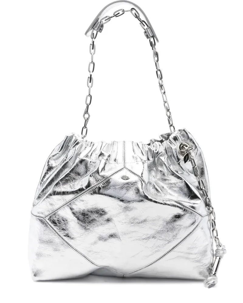 ba&sh June Schultertasche mit Kettenriemen - Silber Silber