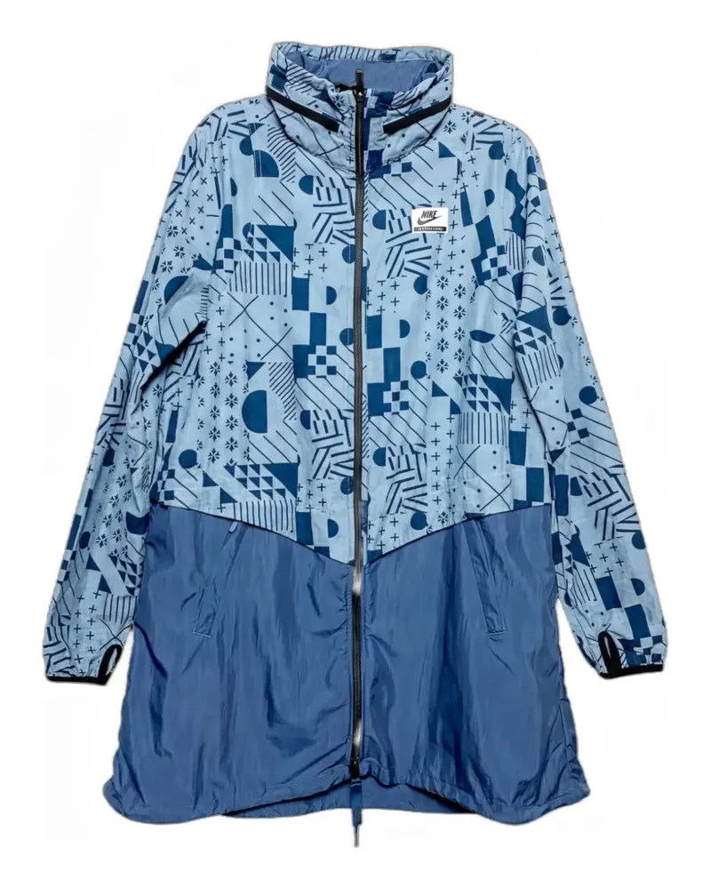 Nike Geometrischer Parka mit Reißverschluss - Blau Blau