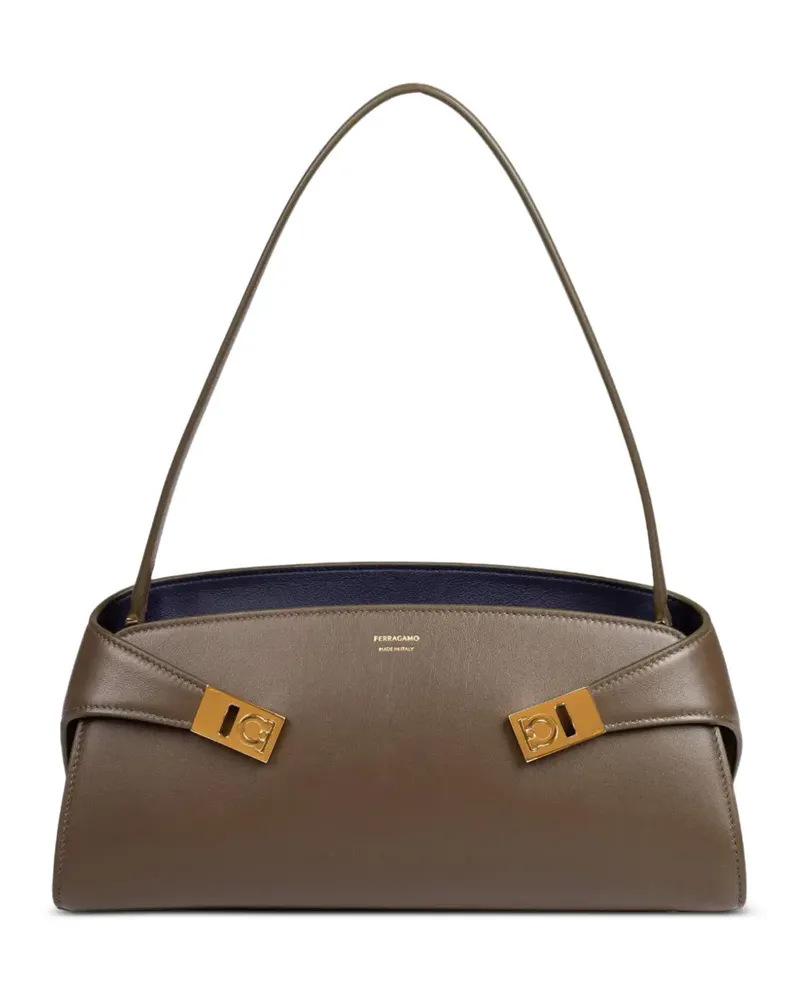 Ferragamo Hug East-West Schultertasche - Grün Grün
