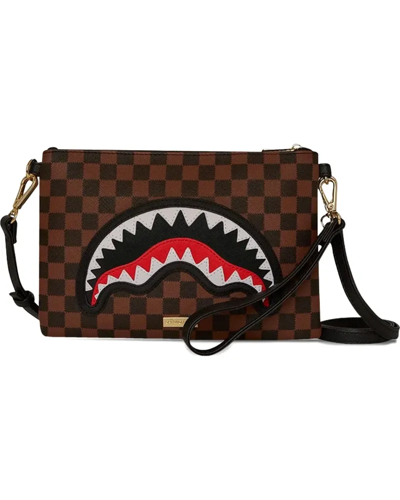 Sprayground Sawtooth Sharks in Paris Clutch - Braun Braun