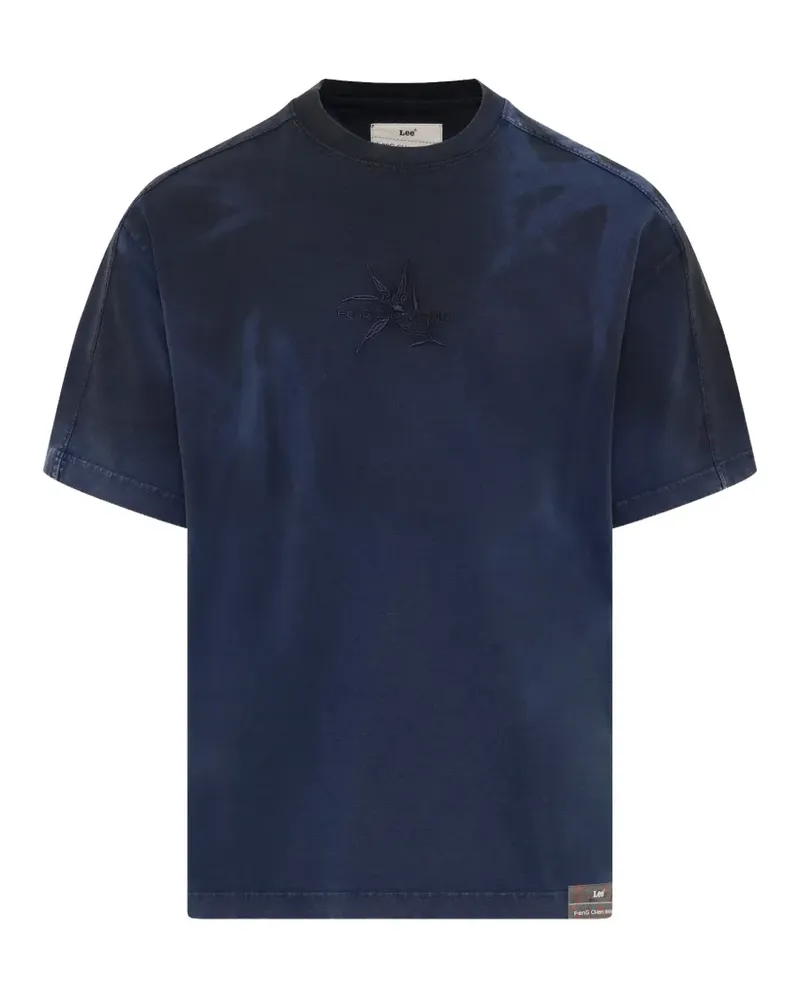 Feng Chen Wang X Lee T-Shirt mit Logo-Stickerei - Blau Blau