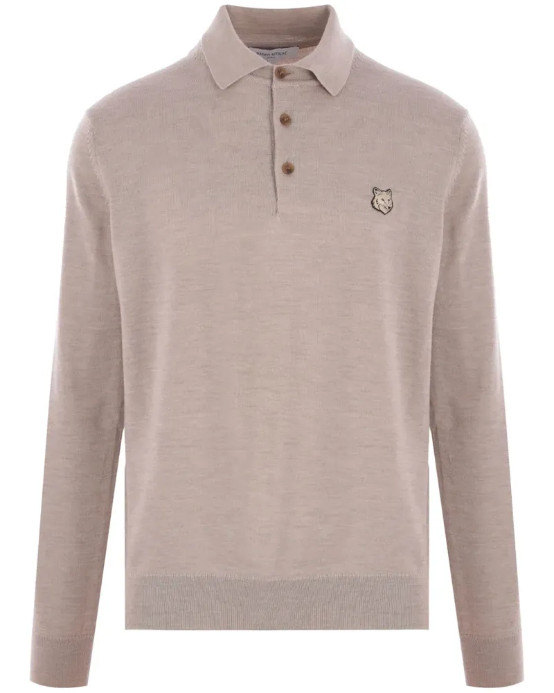 Kitsuné Bold Fox Head Poloshirt - Nude Nude