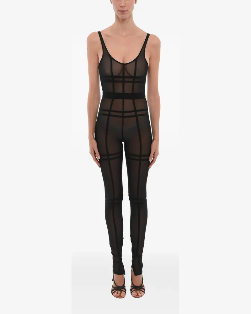David Koma Ärmelloser Jumpsuit - Schwarz Schwarz