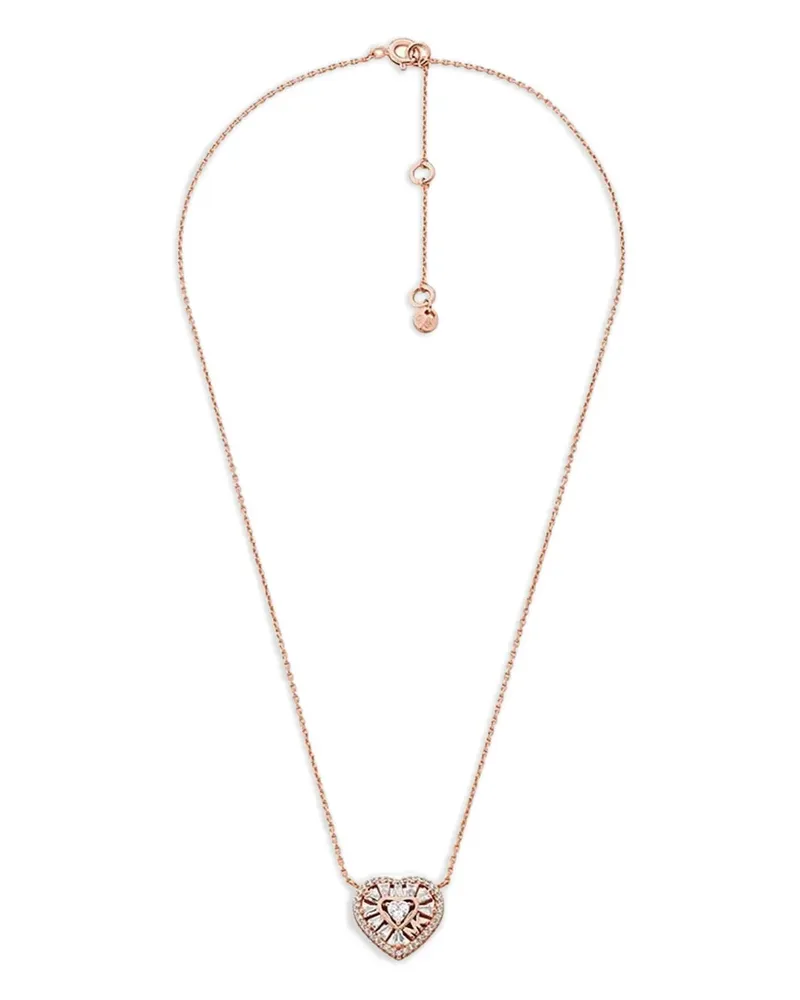 Michael Kors Heart Halskette mit Diamanten - Rosa Rosa