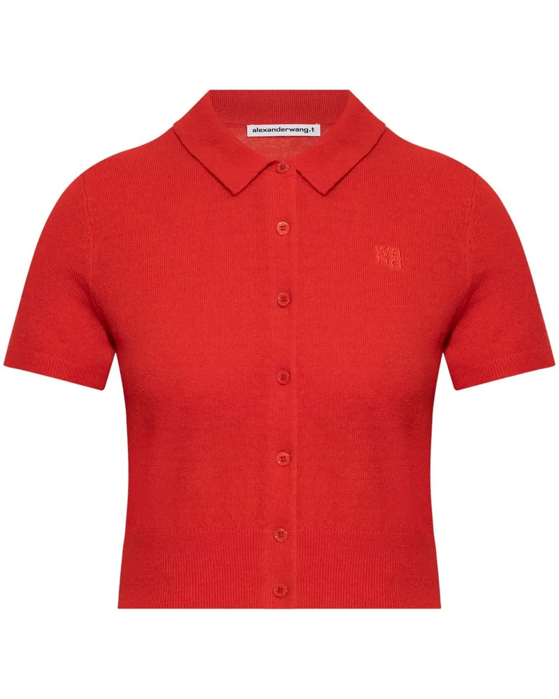 Alexander Wang Kurzärmeliges Strickoberteil - Rot Rot