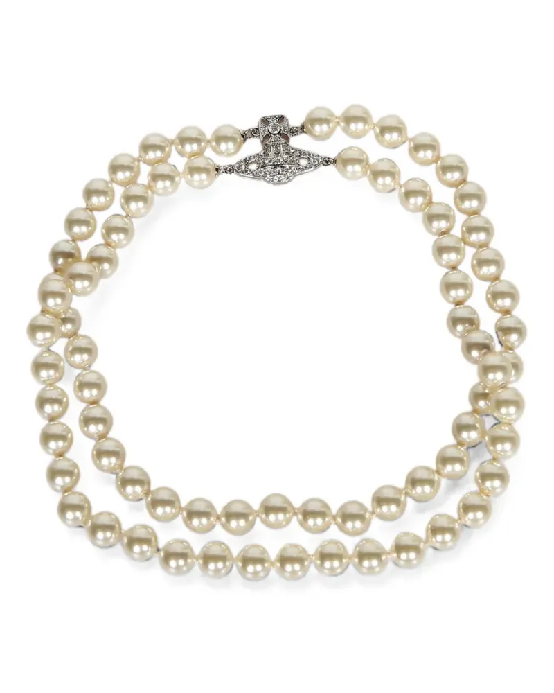 Vivienne Westwood Graziella pearl choker - Silber Silber