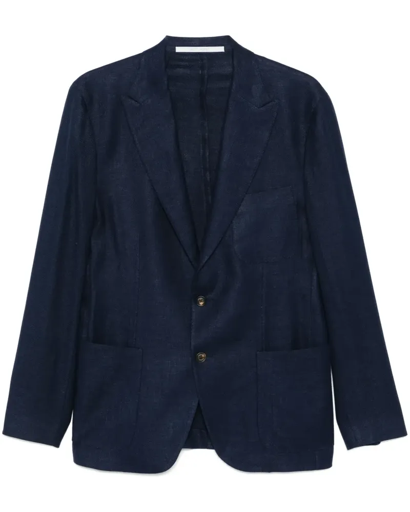 Eleventy Sakko aus Interlock-Twill - Blau Blau