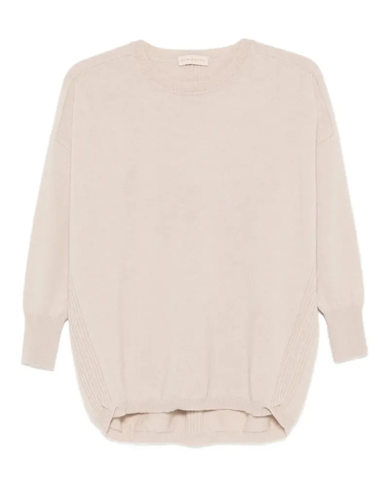 Purotatto round-neck sweater - Nude Nude