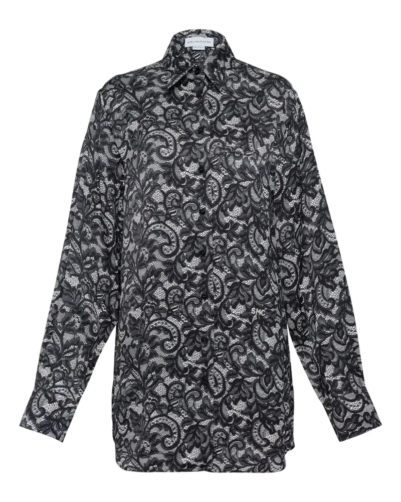 Stella McCartney lace-print shirt - Schwarz Schwarz