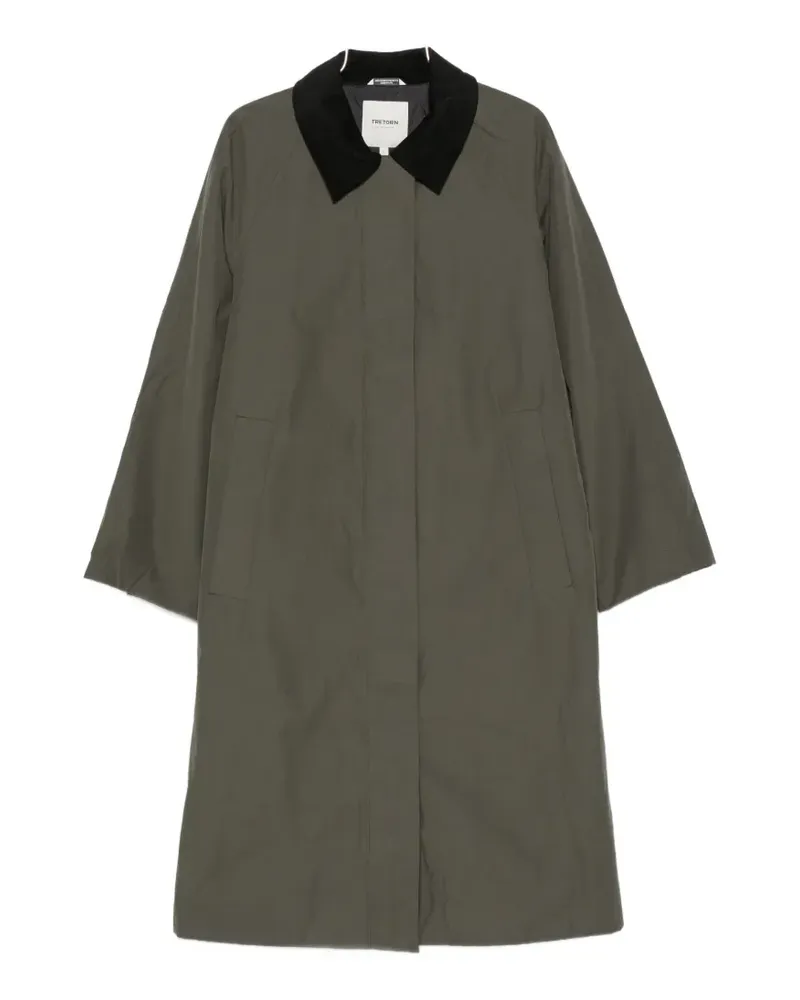 Tretorn Dawn contrast-collar storm-flap coat - Grün Grün