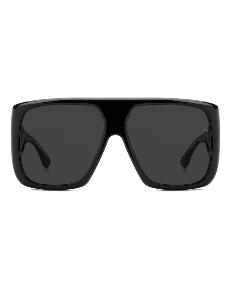 Victoria Beckham Sonnenbrille mit eckigem Gestell - Schwarz Schwarz