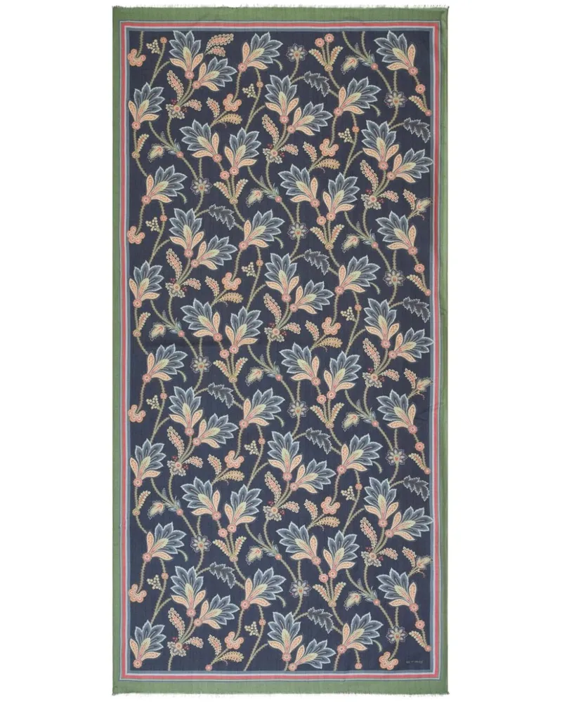 Etro Schal mit Blumen-Print Blau