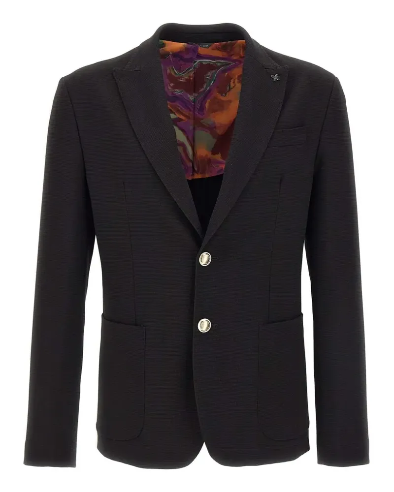 Emanuel Ungaro jewel-button peak-lapel blazer - Schwarz Schwarz