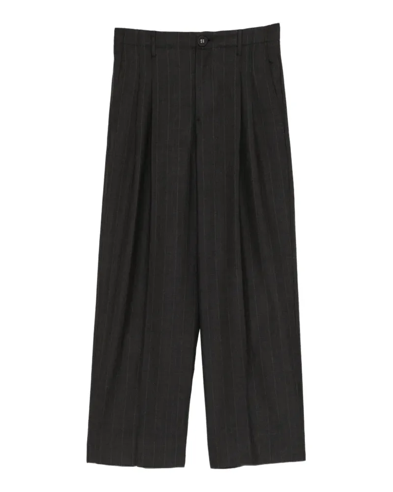 AMI Paris striped tailored trousers - Schwarz Schwarz