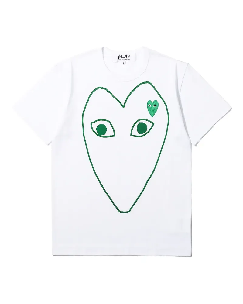 Comme des Garçons T-Shirt mit Herz-Print - Weiß Weiß