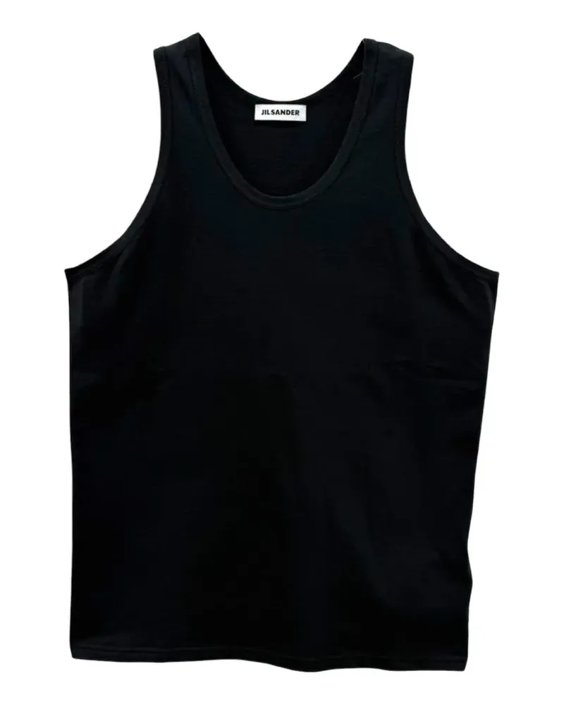 Jil Sander scoop-neck sleeveless vest - Schwarz Schwarz