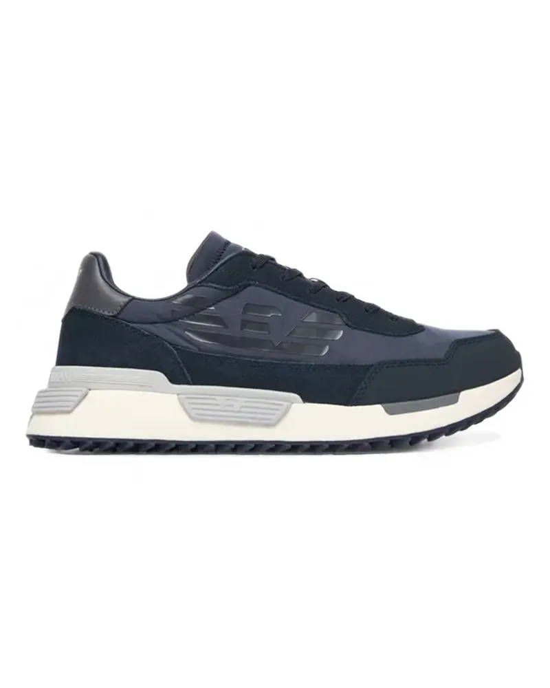 EA7 Sneakers mit Kontrasteinsätzen - Blau Blau