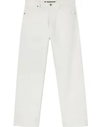 Jil Sander Halbhohe Straight-Leg-Jeans Weiß