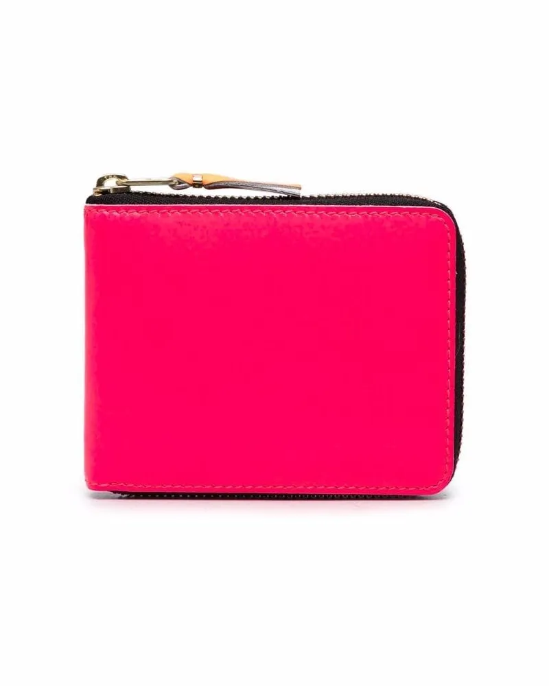 Comme des Garçons Portemonnaie in Colour-Block-Optik - Rosa Rosa