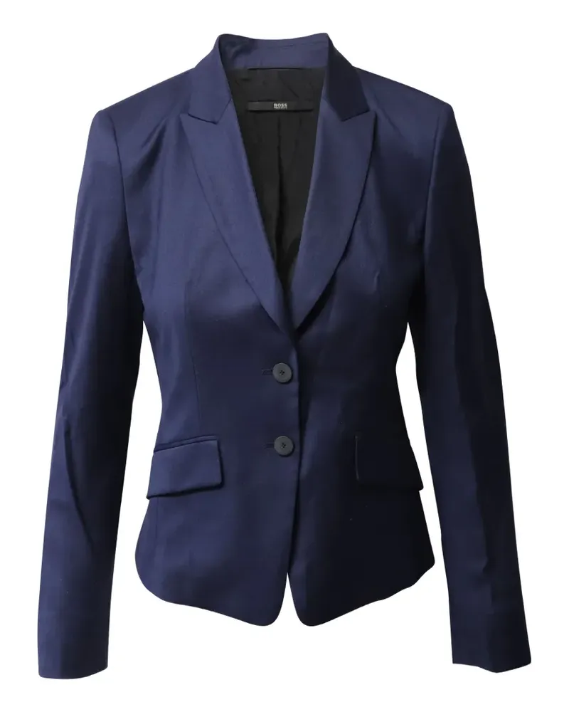 HUGO BOSS single-breasted wool blazer - Blau Blau