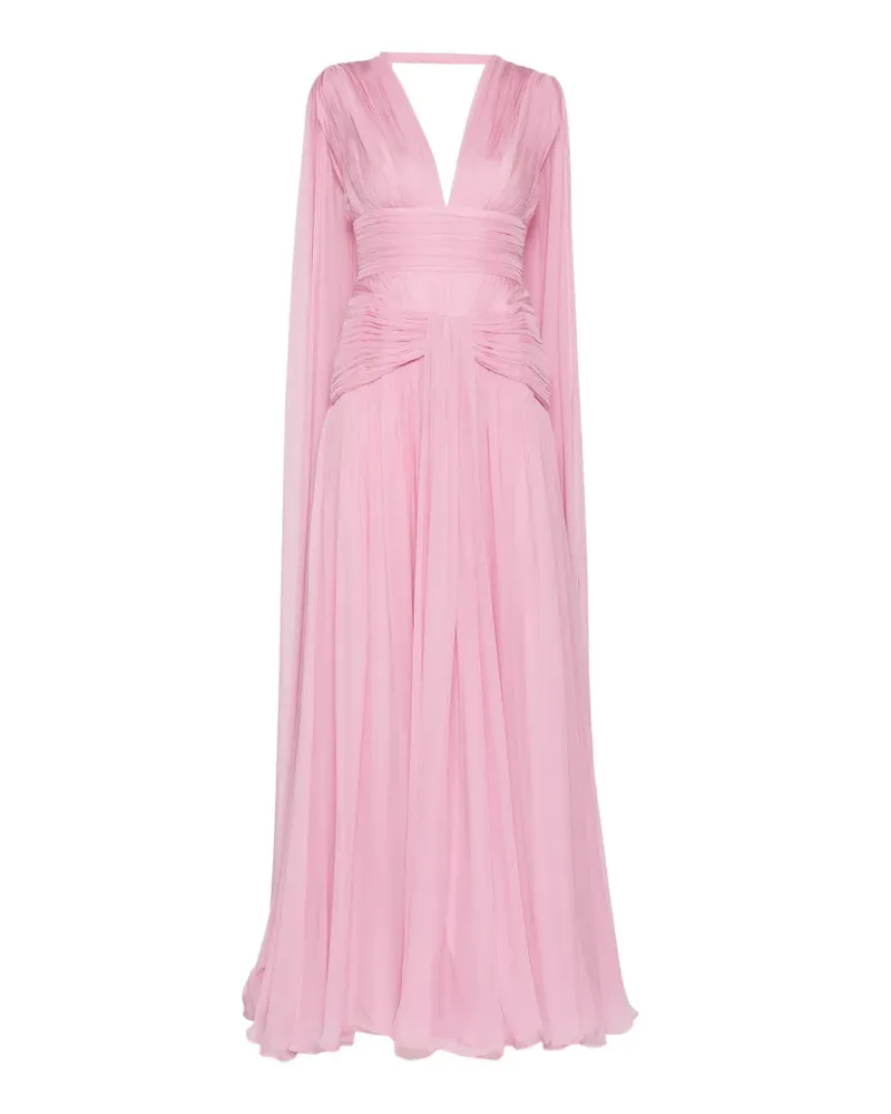 Zuhair Murad Abendkleid mit V-Ausschnitt - Rosa Rosa