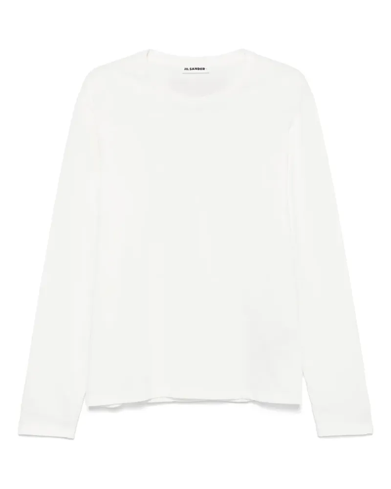 Jil Sander Klassisches Langarmshirt - Weiß Weiß