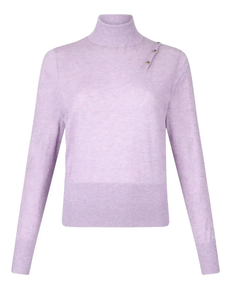 Liu Jo Stehkragen-Pullover mit Cut-Out - Violett Violett