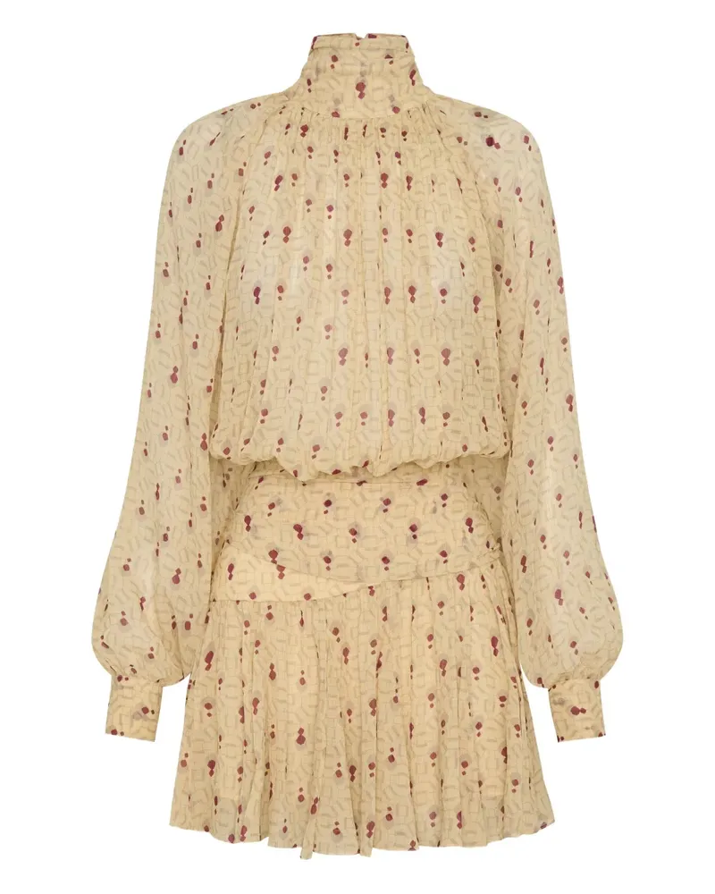 NICHOLAS Cecile Minikleid mit Falten - Gelb Gelb