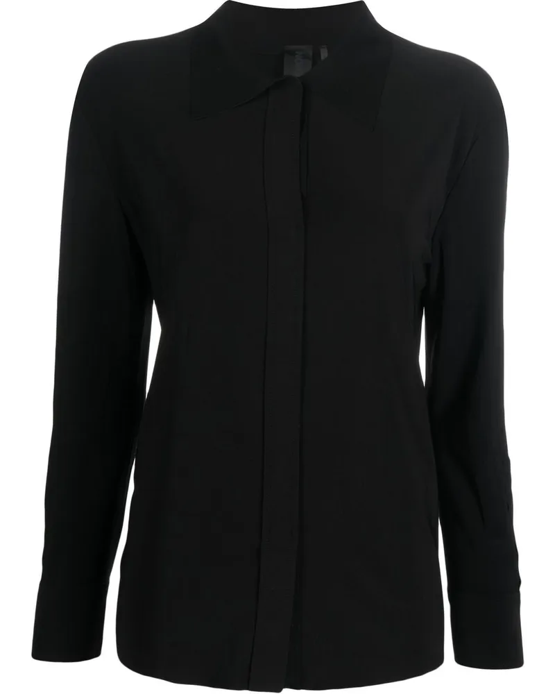 Norma Kamali Klassisches Langarmshirt - Schwarz Schwarz