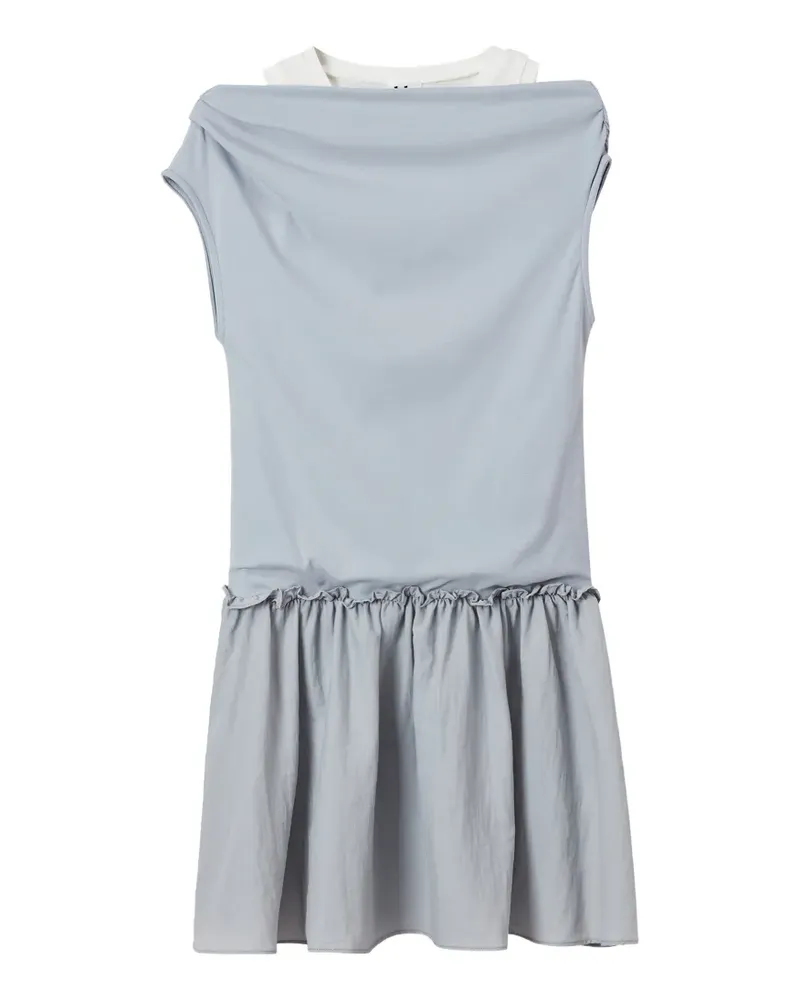 b+ab layered ruffled mini dress - Blau Blau