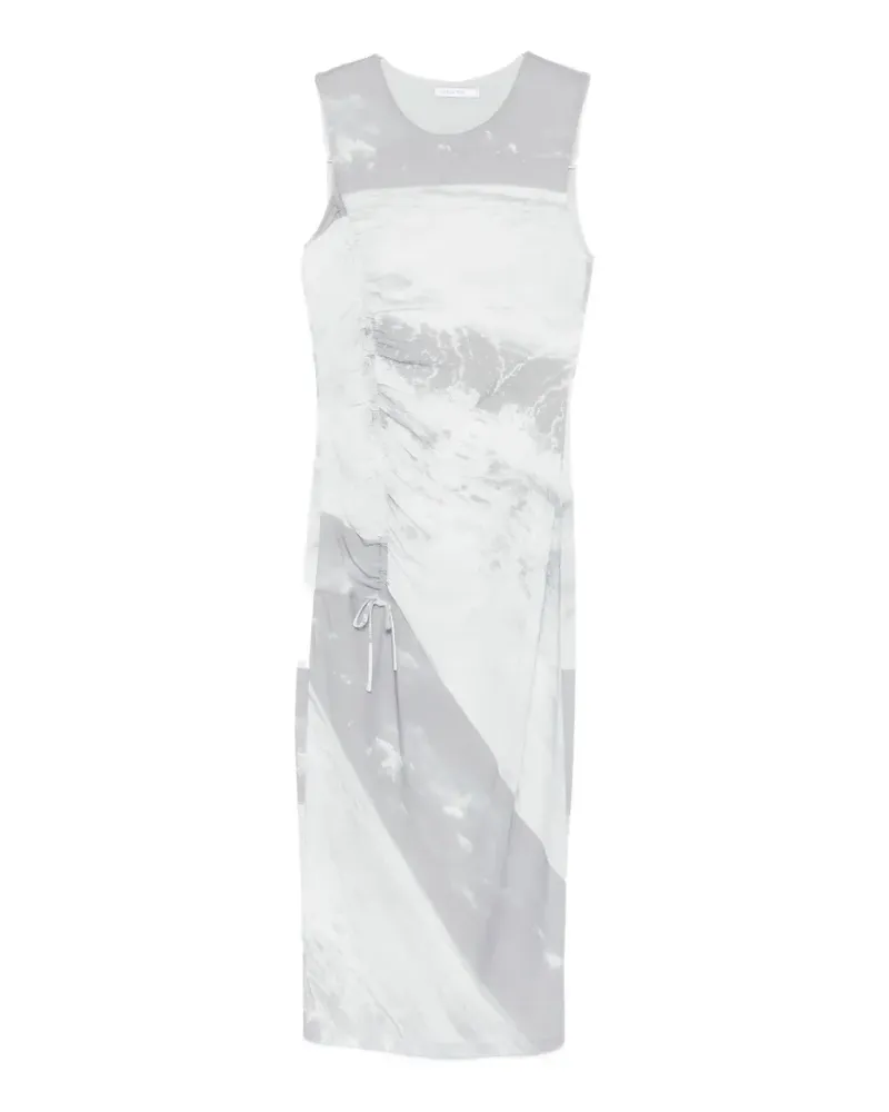 Patrizia Pepe Midi wave-print dress - Grau Grau