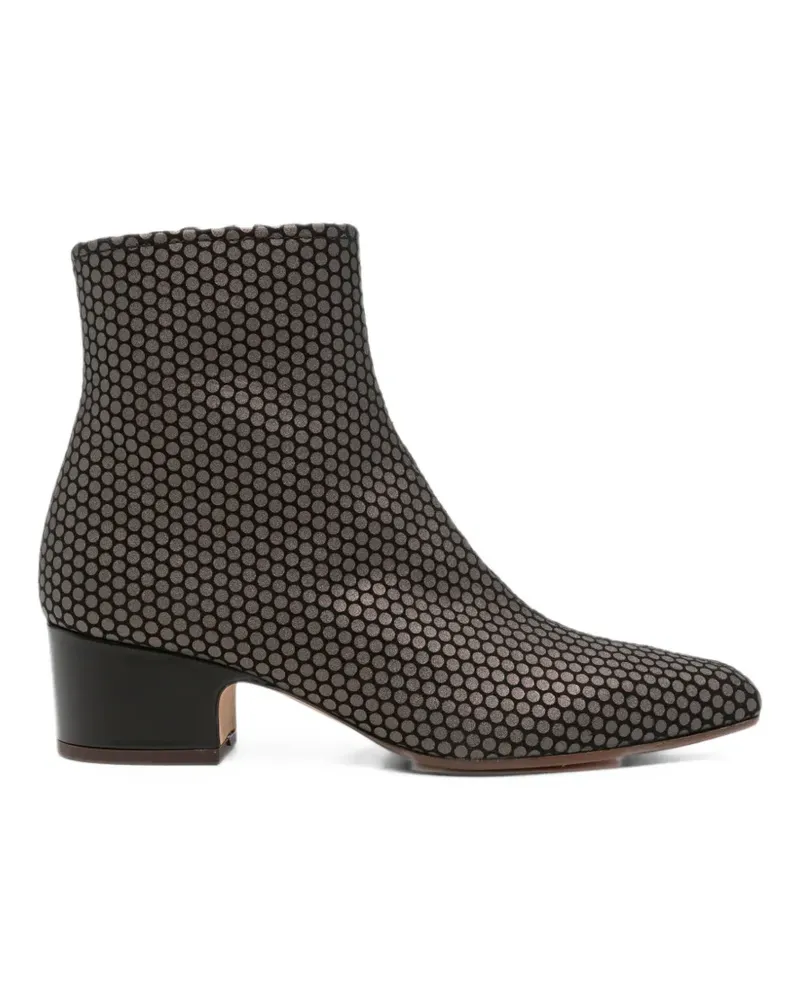 Chie Mihara Stiefeletten aus Leder mit Kroko-Effekt - Schwarz Schwarz