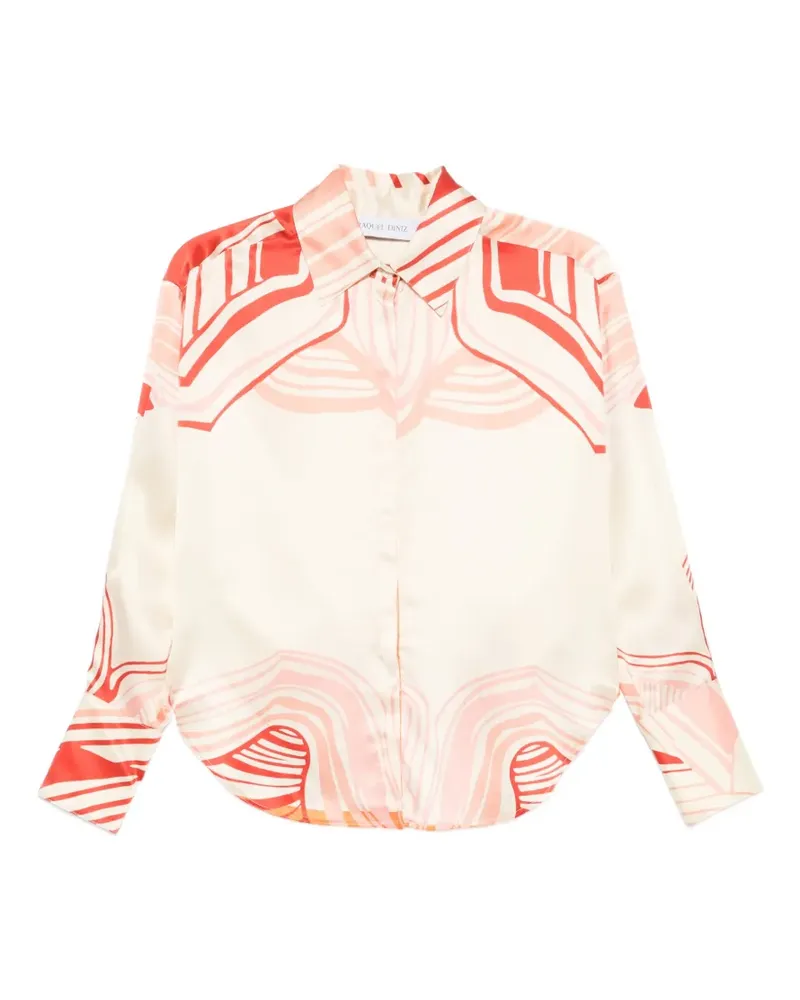 Raquel Diniz abstract-print shirt - Nude Nude