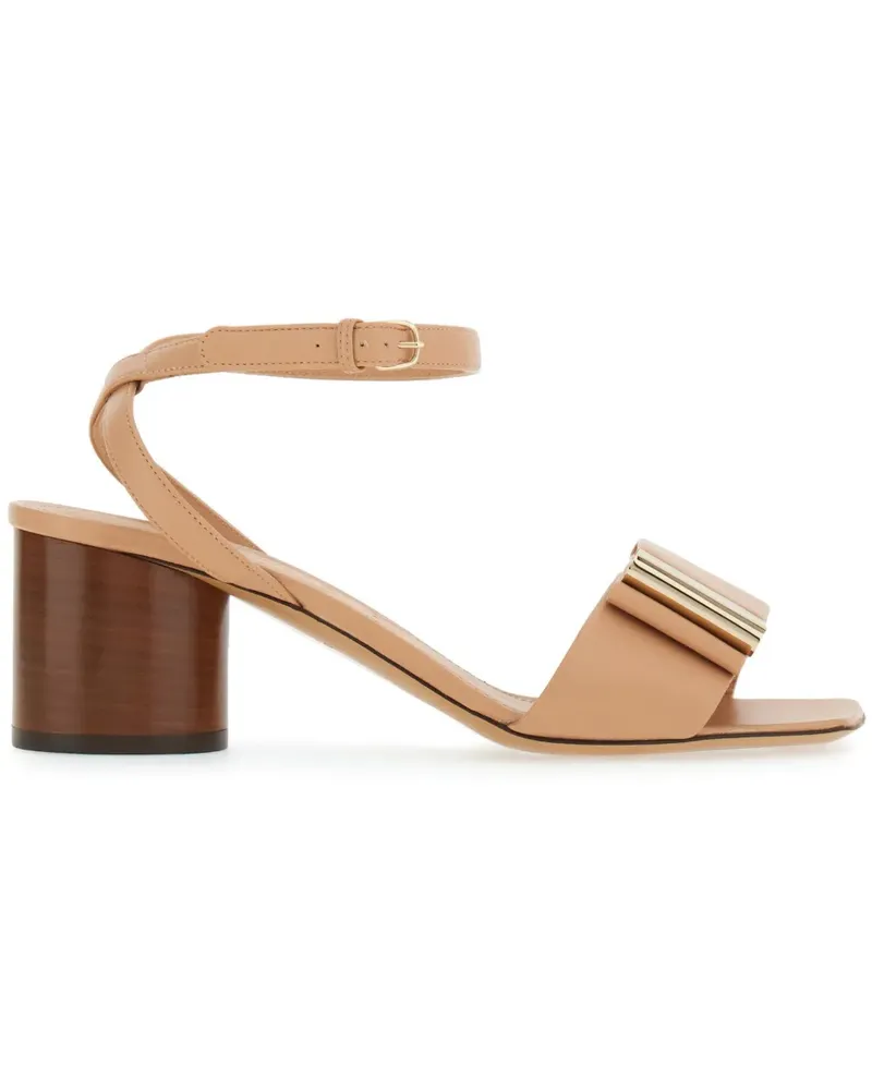 Ferragamo Sandalen mit Schleife 55mm - Nude Nude