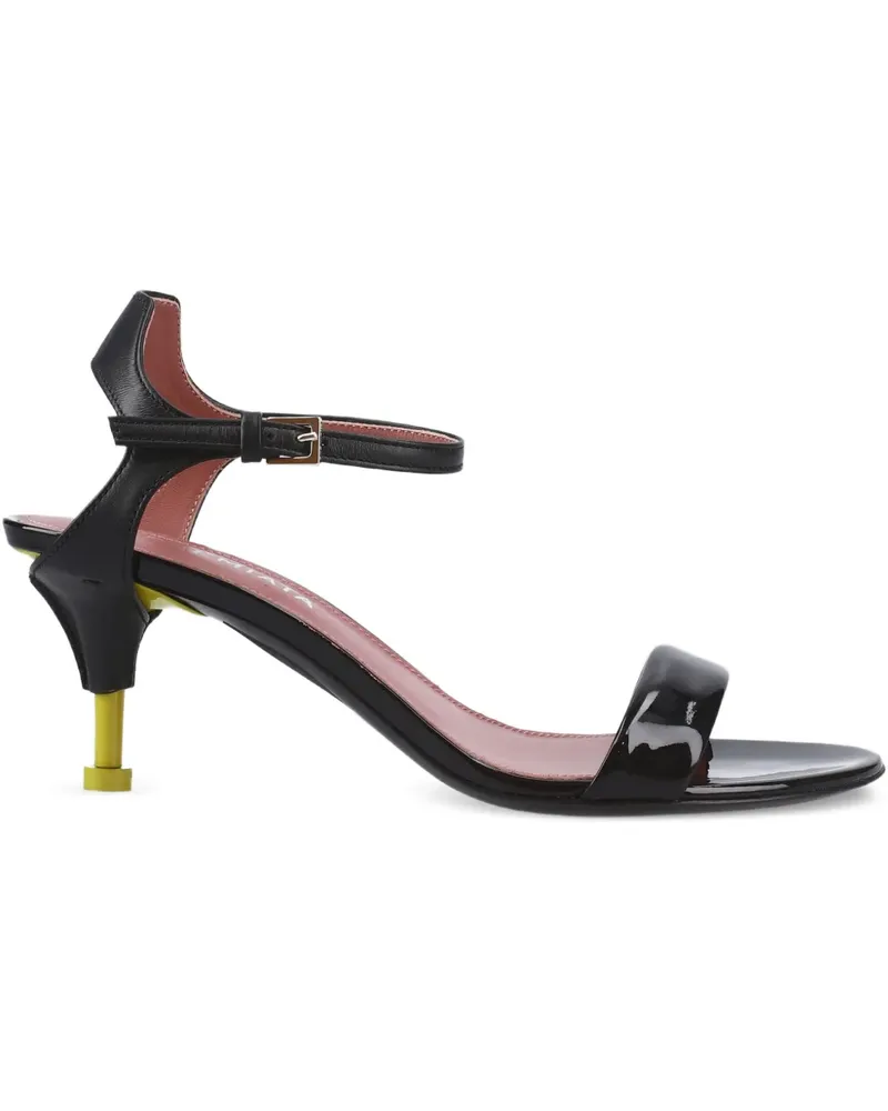 Premiata Sandalen aus Lackleder 60mm - Schwarz Schwarz