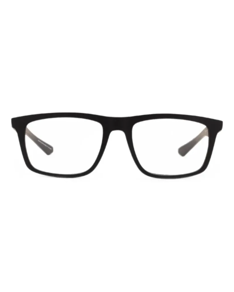 Emporio Armani Brille mit eckigem Gestell - Schwarz Schwarz